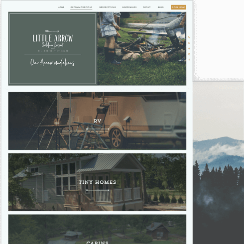 Little Arrow Outdoor Resorts branding